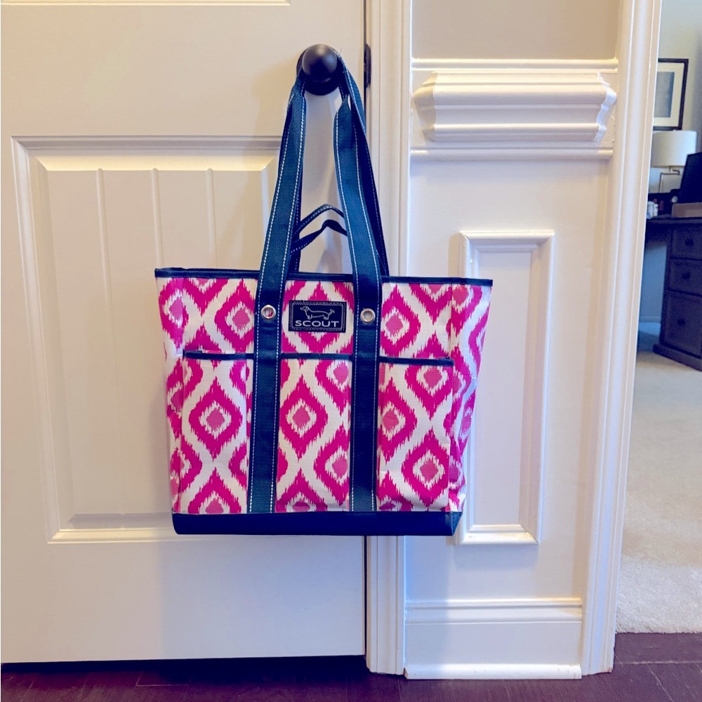 Pink, Blue and White Scout Pocket Rocket Tote - Picture 2 of 7